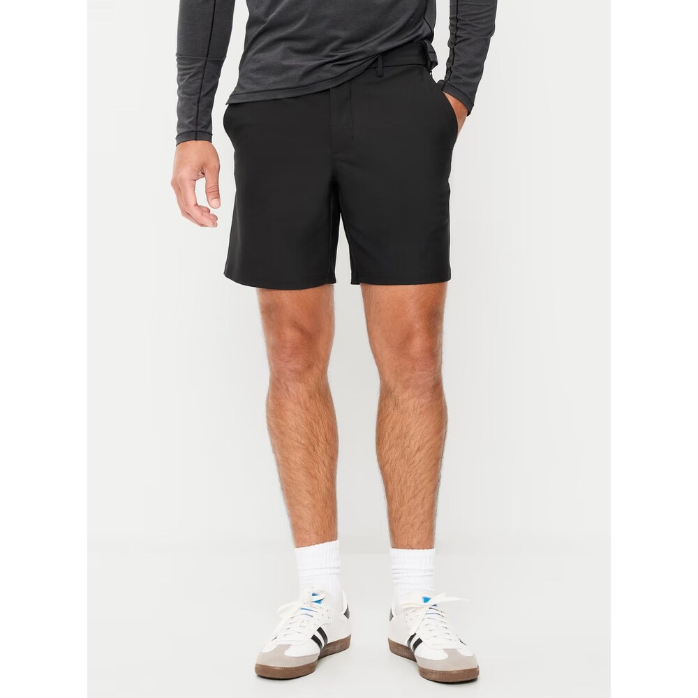 Old Navy Tech Hybrid Chino Shorts Mens 32 Black Zip Pocket Stretch NEW